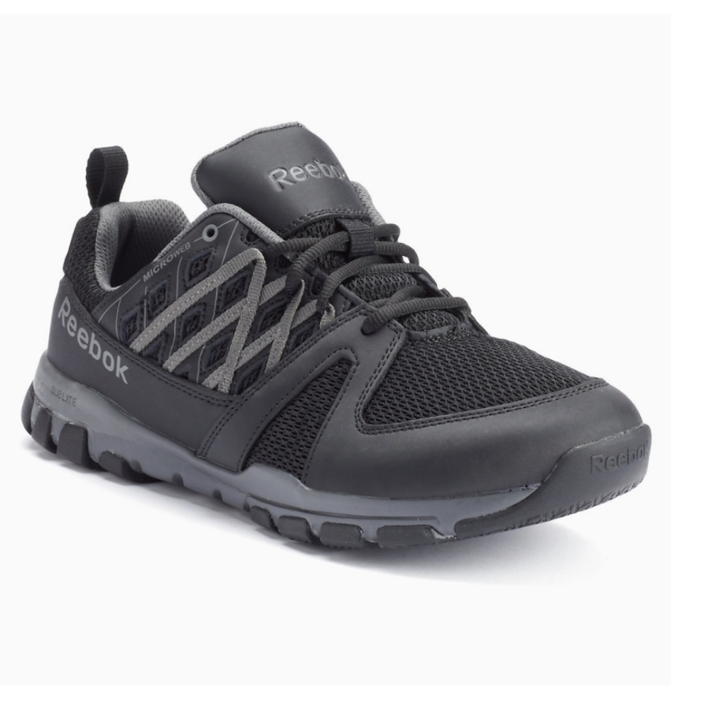 Black Reebok Steel Toe shoes size 12W